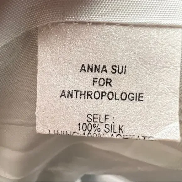 Anna Sui Strapless 100% silk dress with llama print size 6 B140 - Picture 5 of 6